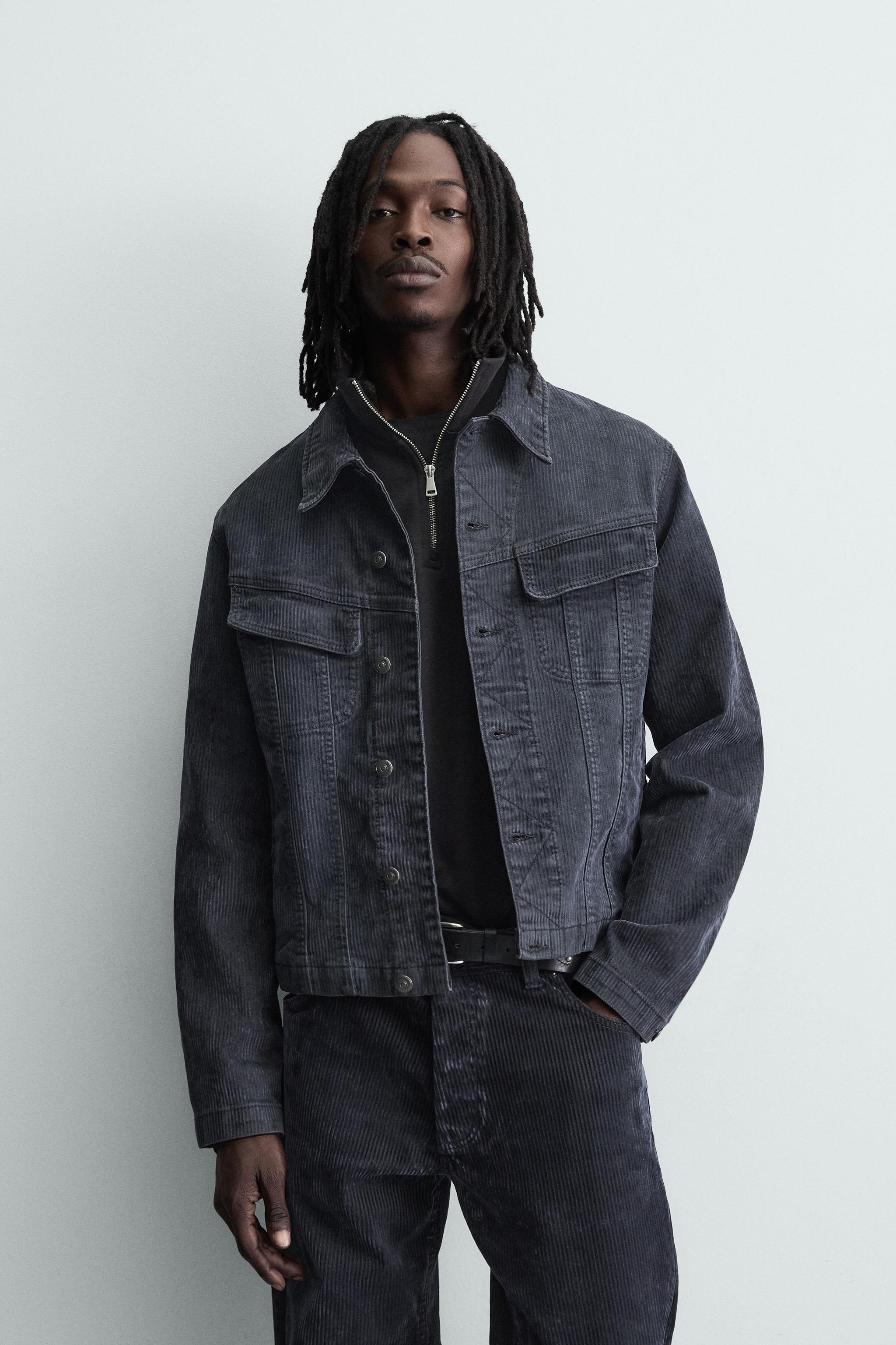 VESTE COURTE EN VELOURS CÔTELÉ